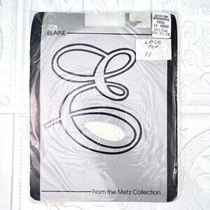 Lace Top Ivory Stockings ELAINE FROM THE METZ COLLECTION Vintage OS USA MADE NEW